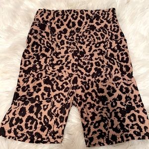 Leopard/cheetah biker shorts